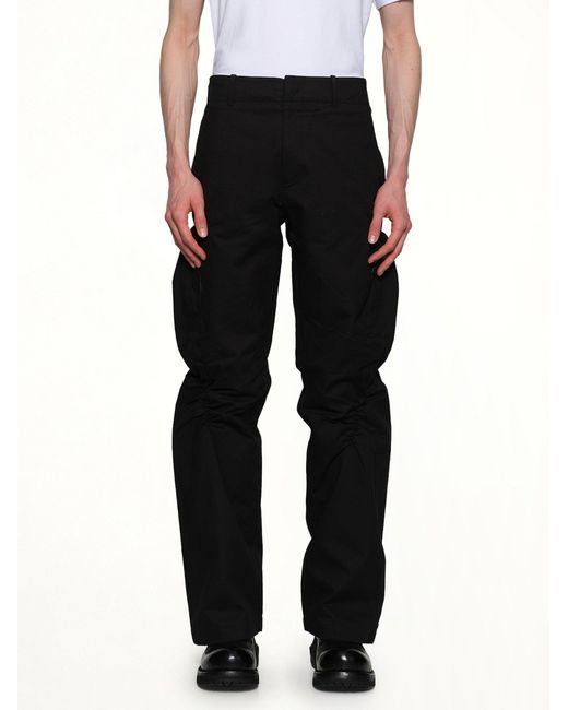 Post Archive Faction PAF Black Shirring Pants for men