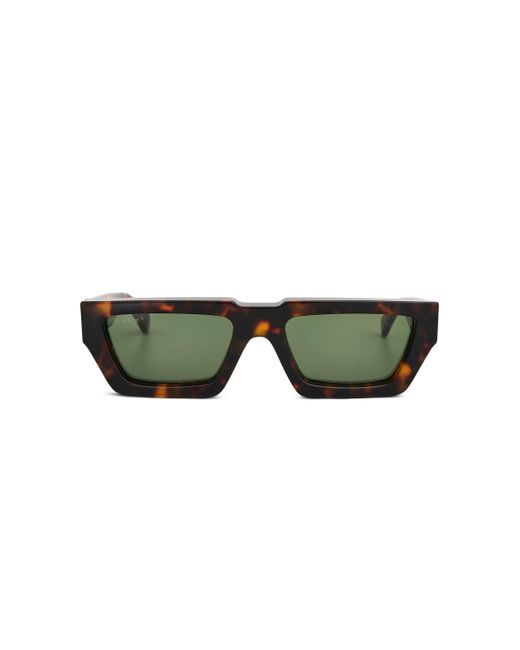 Off-White c/o Virgil Abloh Green Off- Manchester Sunglasses, Havana, 100% Acetate