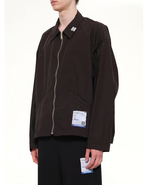 Maison Mihara Yasuhiro Black Instrumental Back Twill Zip Blouson for men