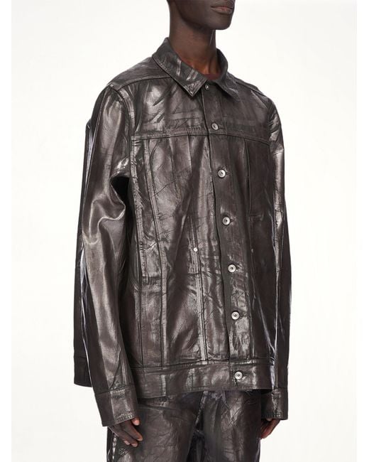 Rick Owens Gray Lido Worker Jacket for men