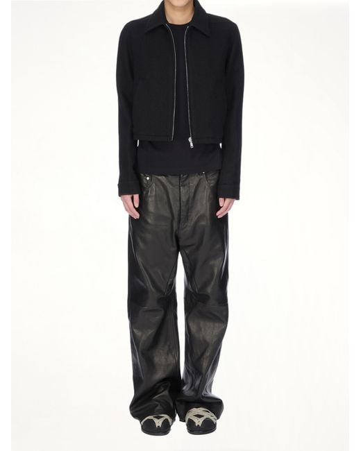 Rick Owens Black Short Level T, Short Sleeves, 100% Cotton, Size: Small for men