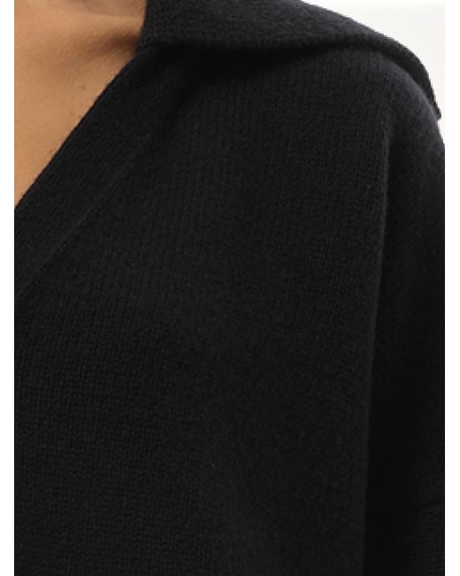 Loewe Black V-Neck Polo Sweater