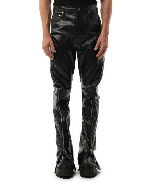 Rick Owens Coated Denim Bolan Banana in Black for Men | Lyst