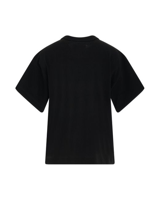 Sacai Black S Cotton Jersey T-Shirt, Short Sleeves, , 100% Cotton
