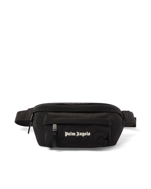【Palm Angels】Logo Print Pouch Black Palm Angels Logo-Print Leather Crossbody Bag Black Men's - US