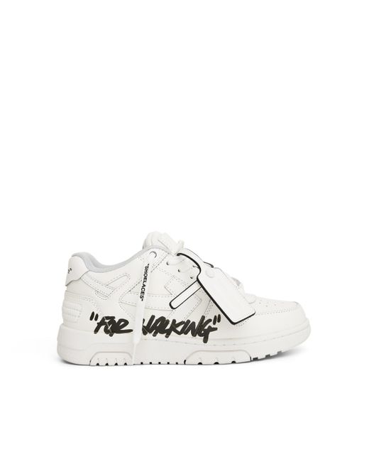 Off-White c/o Virgil Abloh White Off- Out Of Office "For Walking" Leather Sneakers, /, 100% Rubber