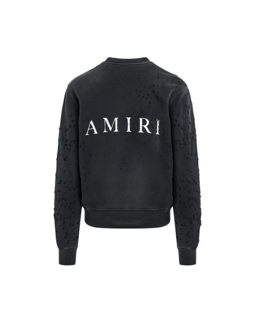 Amiri Black 'Washed Ma Shotgun Sweatshirt, Long Sleeves, , 100% Cotton, Size: Small for men