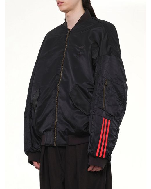 Willy Chavarria Black Adidas X Chavarria Satin Bomber Jacket for men
