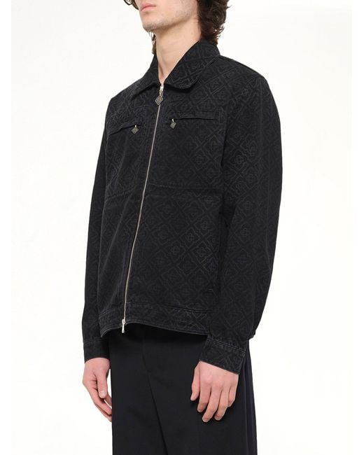 Casablanca Black Denim Monogram Jacket for men