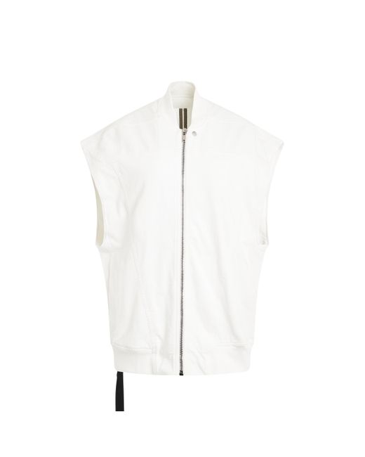 Rick Owens White Jumbo Flight Vest, , 100% Cotton