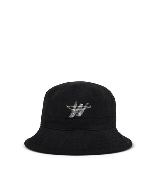 we11done Wd One Logo Bucket Hat In Black | Lyst