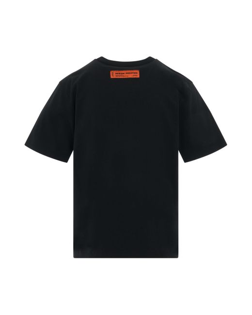 Heron Preston Black Hpny Print Regular Fit Short Sleeve T-Shirt, /, 100% Cotton, Size: Medium for men