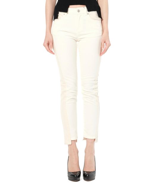 McQueen White Patch Denim Pants