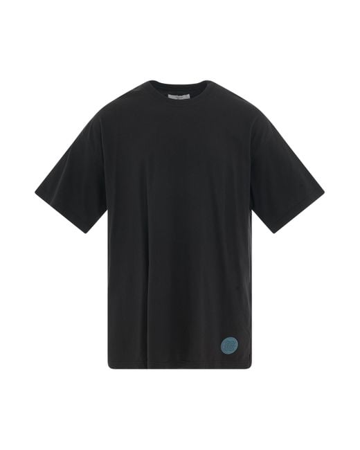 Facetasm Black Rib Big T-Shirt, Short Sleeves, , 100% Cotton for men