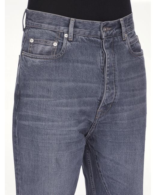 Rick Owens Blue Bolan Bootcut, 100% Cotton for men