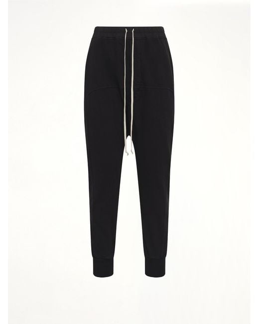 Rick Owens Black Heavy Jersey Prisoner Drawstring for men