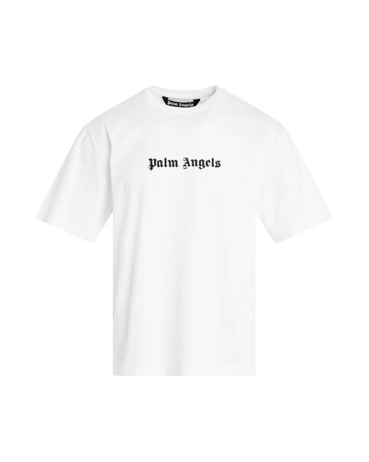 Palm Angels White 'Logo Slim T-Shirt, Short Sleeves, /, 100% Cotton, Size: Small for men