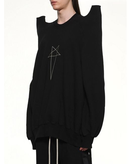 Rick Owens Black Pentagram Tec Sweat for men