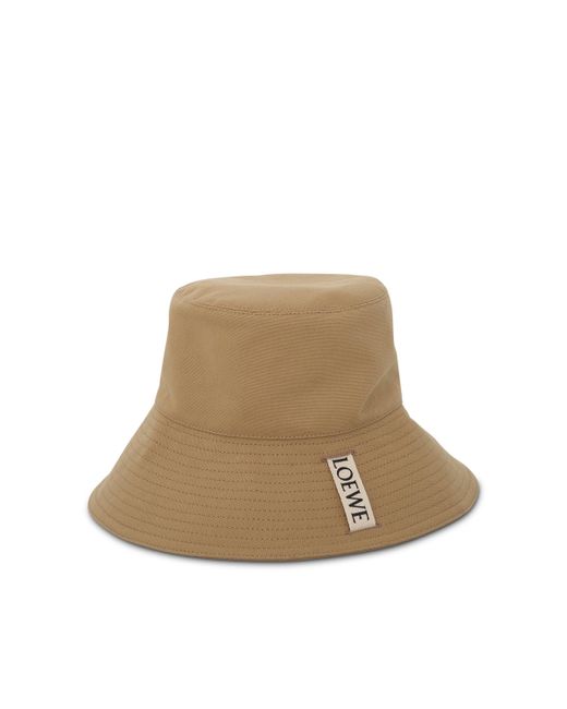 Loewe Brown Fisherman Canvas Hat, , 100% Cotton