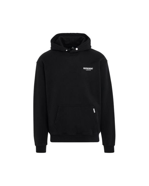 Represent Black 'New Owners Club Hoodie, Long Sleeves, , 100% Cotton, Size: Small for men