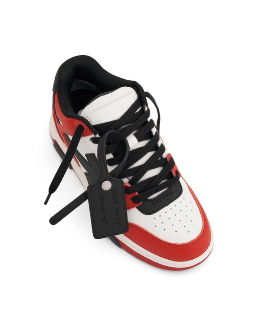 Off-White c/o Virgil Abloh Red Out Of Office Calf Leather Sneakers, /, 100% Leather