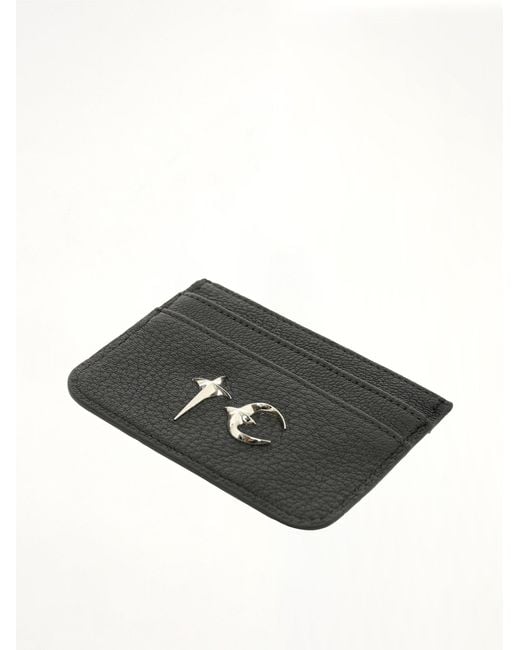 THUG CLUB Black Tc Leather Card Holder for men