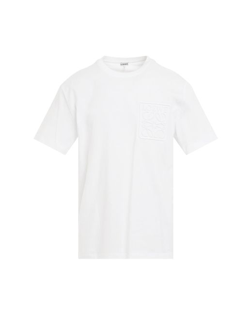 Loewe Debossed Anagram T-shirt In White for Men | Lyst