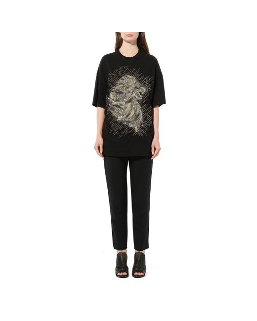 Balmain Black Lion Jewel T-Shirt