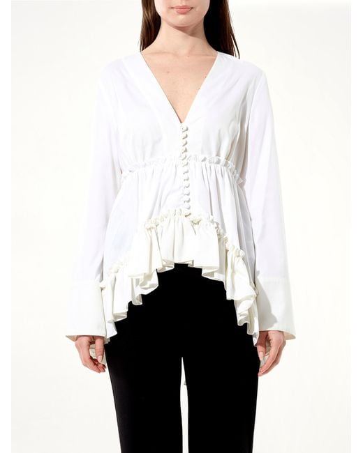 Balenciaga White Oxford Top