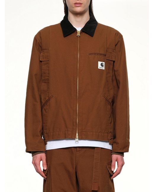 Sacai Brown Carhartt Wip Duck Jacket for men