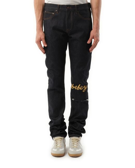 Off-White c/o Virgil Abloh Black Thl Bebey Arrow Selvedge Jeans for men
