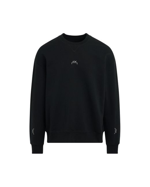 A_COLD_WALL* Black Essential Sweatshirt, Round Neck, Long Sleeves, , 100% Cotton, Size: Large for men