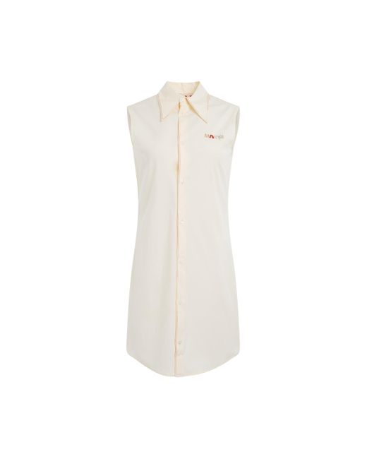 Marni White Poplin Shirt Dress, Antique, 100% Cotton