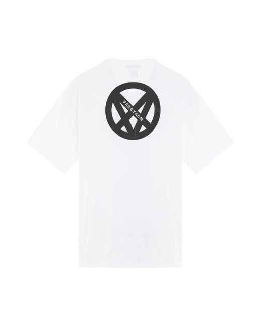 Facetasm White Anarchy Big T-Shirt, Round Neck, Short Sleeves, , 100% Cotton for men