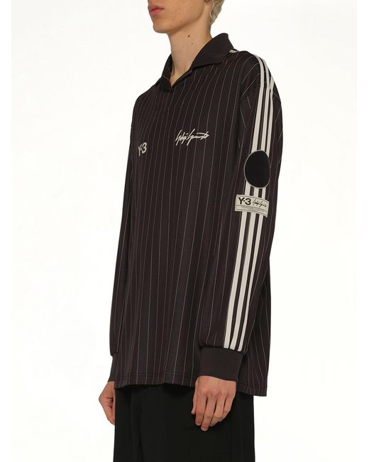 Y-3 Black Elite 5 Long Sleeve Football Jersey for men