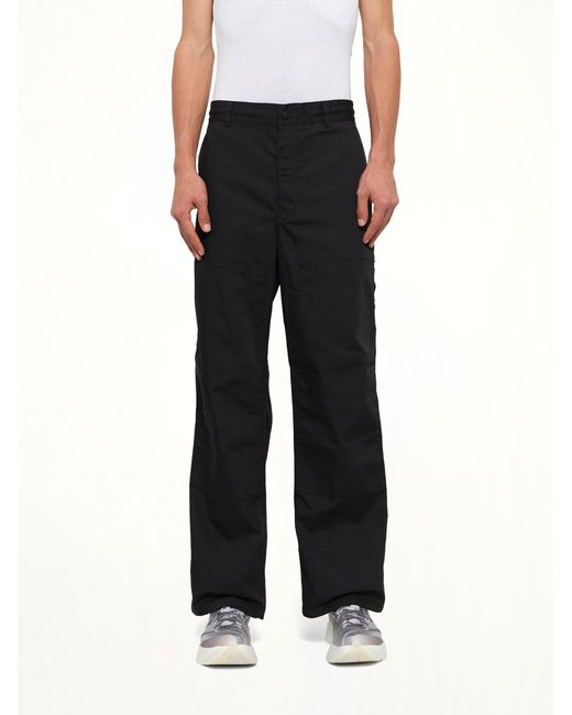 Taion Black Non Down Work Pants for men