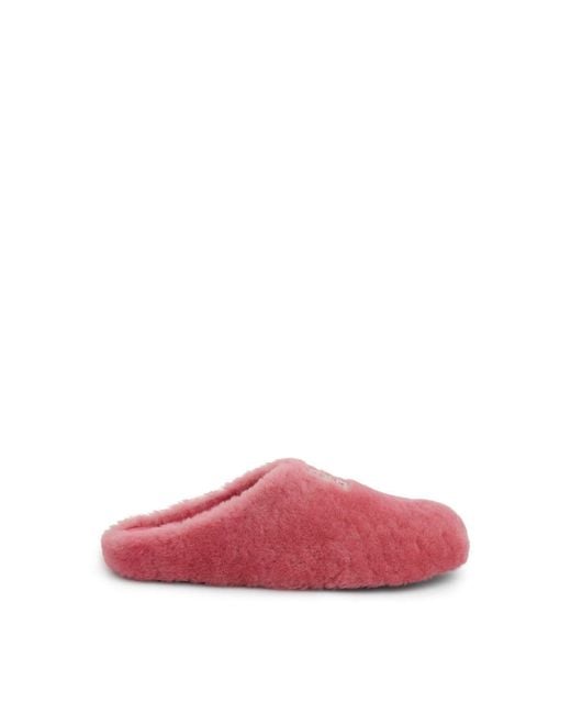 Givenchy Pink 4G Shearling Slip On Sandals, 100% Lamb Skin