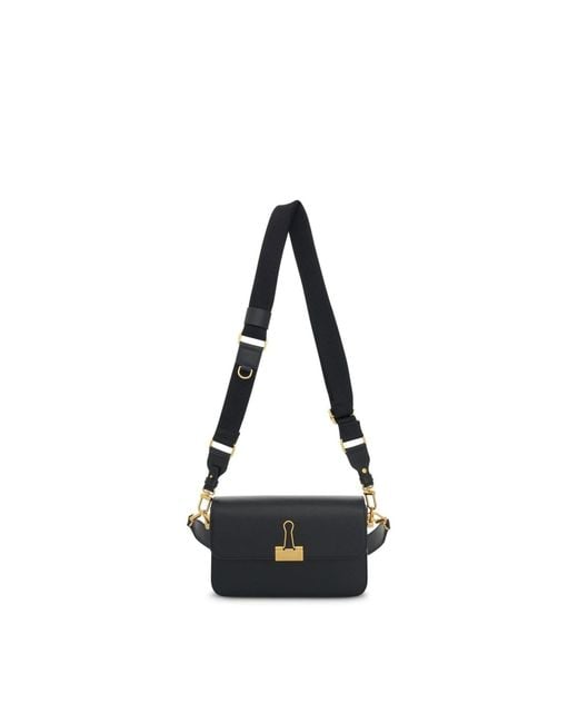 Off-White c/o Virgil Abloh Black Plain Medium Binder Shoulder Bag