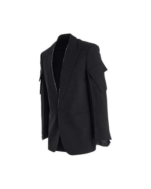 1017 ALYX 9SM Black Pocket Sleeve Blazer, , 100% Polyamide for men