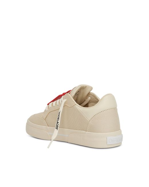 Off-White c/o Virgil Abloh Pink Off- New Low Vulcanized Canvas Sneakers, Angora, 100% Rubber