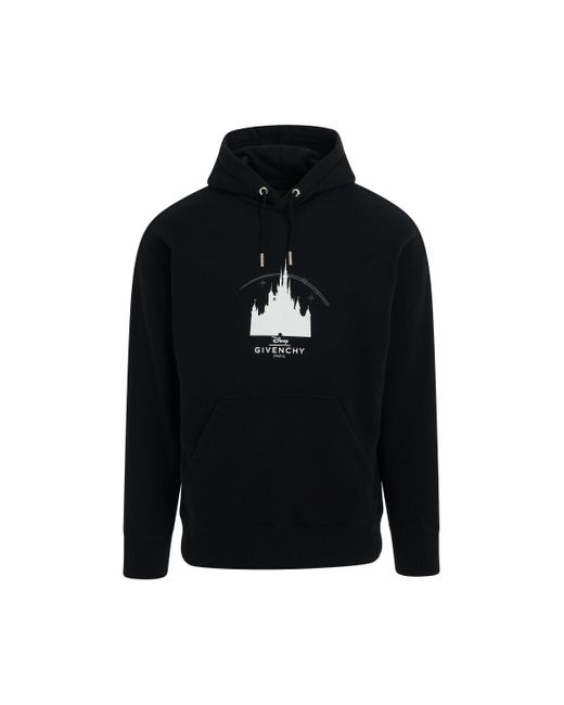 Givenchy Black Disney Castle Slim Fit Hoodie, Long Sleeves, , 100% Cotton for men