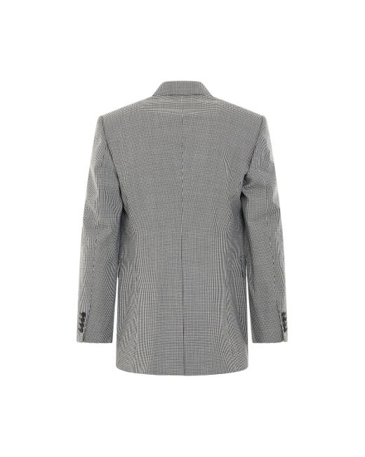Alexander McQueen Gray Double Breasted Suit Jacket, Long Sleeves, , 100% Wool for men