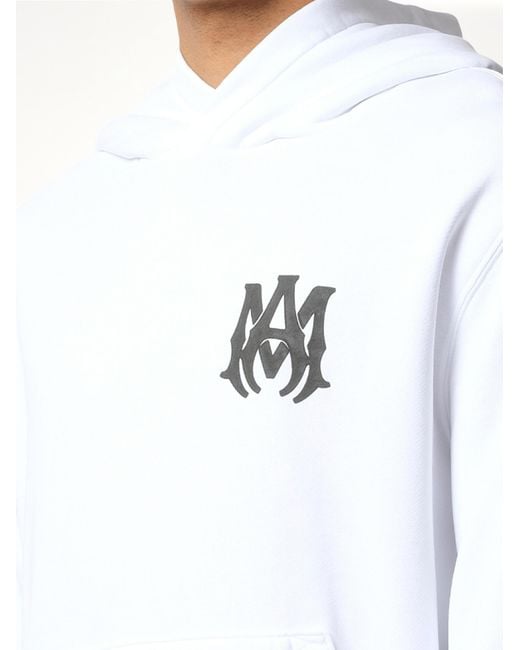 Amiri White Ma Core Logo Hoodie for men