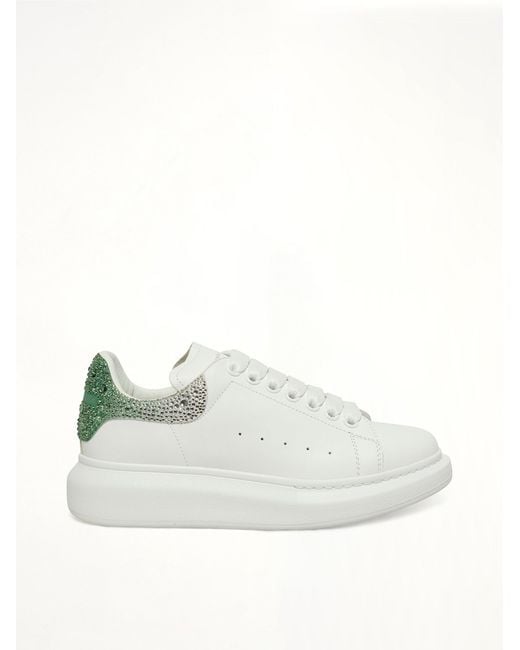 McQueen White Larry Oversized Heel Sneaker
