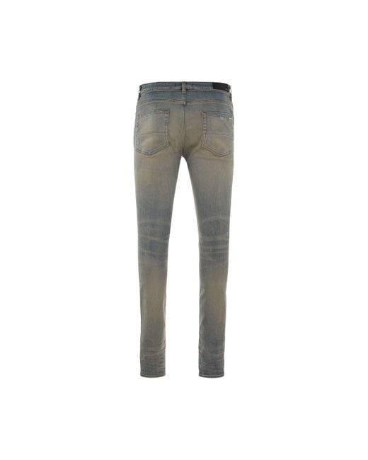 Amiri Blue Mx 1 Bandana Jeans, Clay, 100% Cotton for men