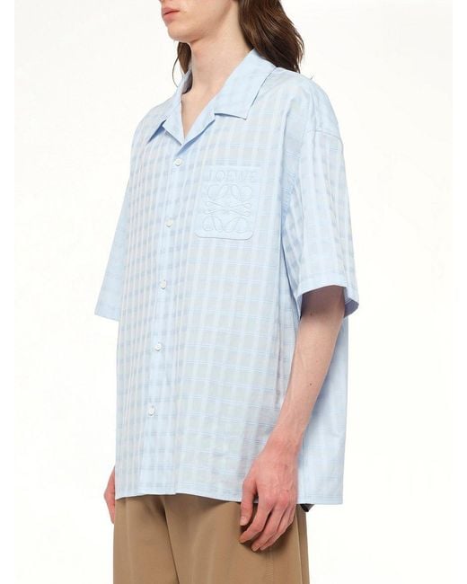 Loewe Blue Short Sleeve Shirt for men