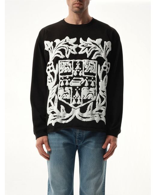 Rhude Black Long Sleeve T-Shirt, 100% Cotton, Size: Large for men