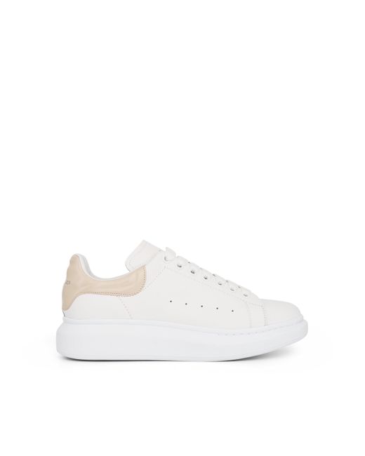 Alexander McQueen White Larry Oversized Sneakers, /Oyster, 100% Calf Leather for men