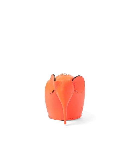 Loewe Orange Elephant Coin Purse, 100% Leather