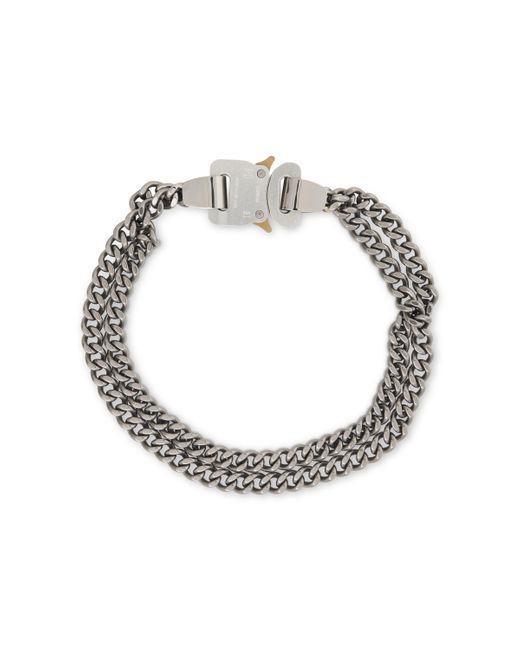 1017 ALYX 9SM Metallic 2X Chain Buckle Necklace, , 100% Metal, Size: Medium for men
